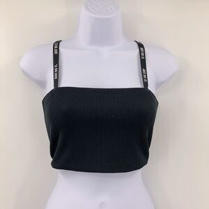 Nike Sportwear JDI Ribbed Crop Top Black‎ Size L CJ2606-101